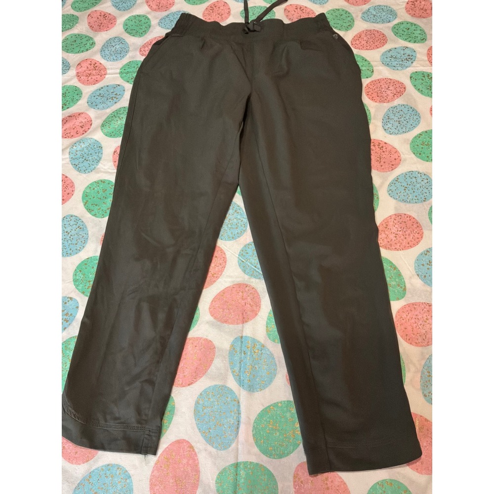 Apana Womens Small Gray Green Athletic Jogger Pants Drawstring Waist Pockets